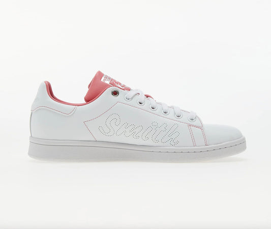 Adidas Stan Smith blanche avec languette rose