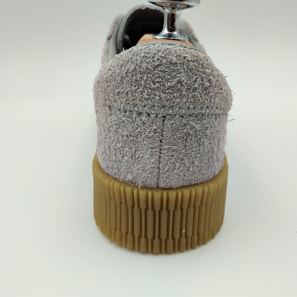 Adidas Sambarose daim gris intégral et semelle marron
