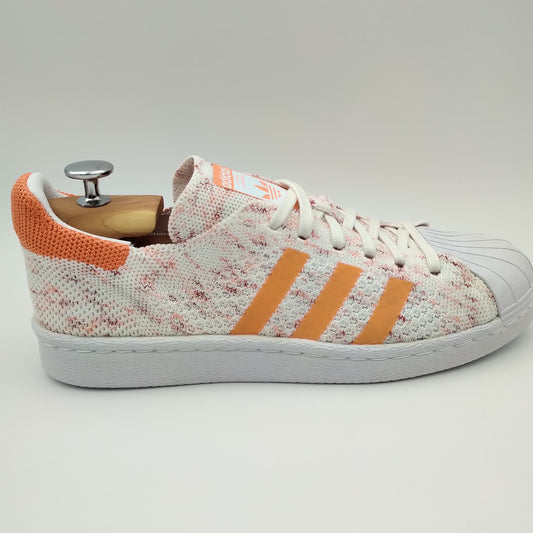 Adidas Superstar PrimeKnit blanche et orange