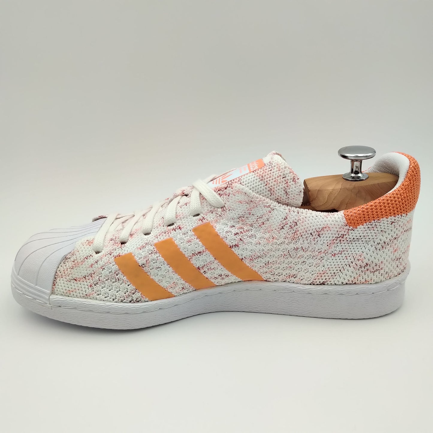 Adidas Superstar PrimeKnit blanche et orange