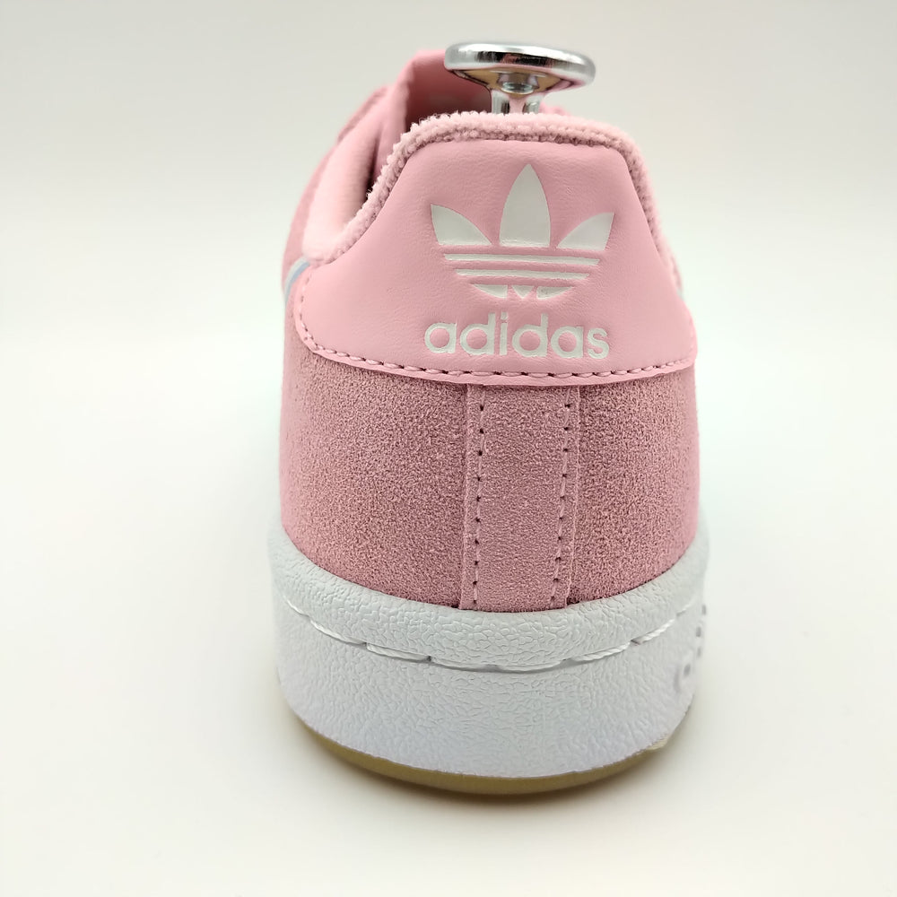 Adidas Continental 80 cuir nappa rose et bande blanche