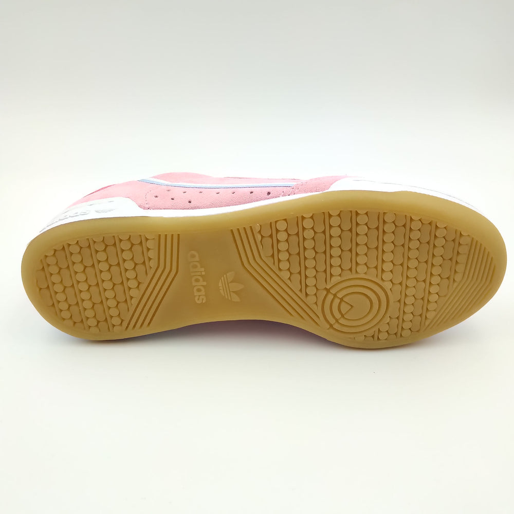 Adidas Continental 80 cuir nappa rose et bande blanche