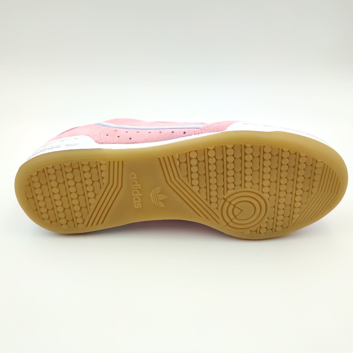 Adidas Continental 80 cuir nappa rose et bande blanche
