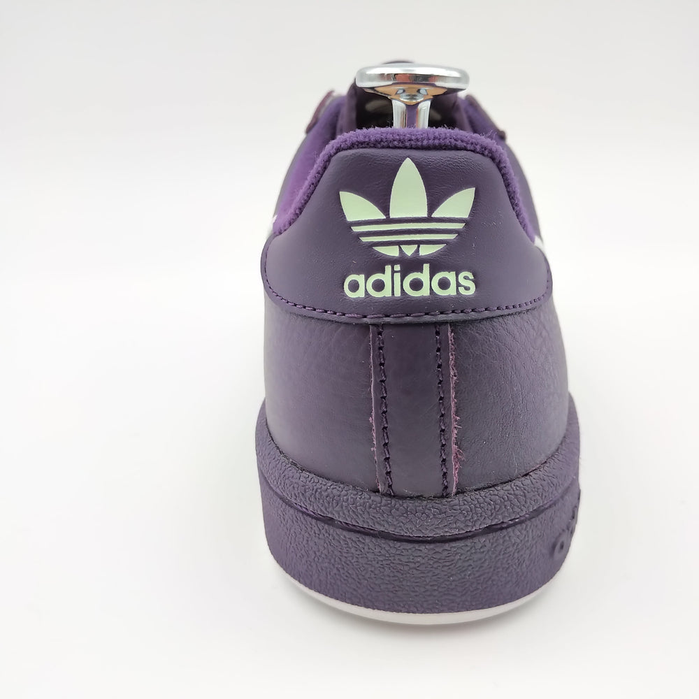 Adidas Continental 80 cuir violet et bandes blanches