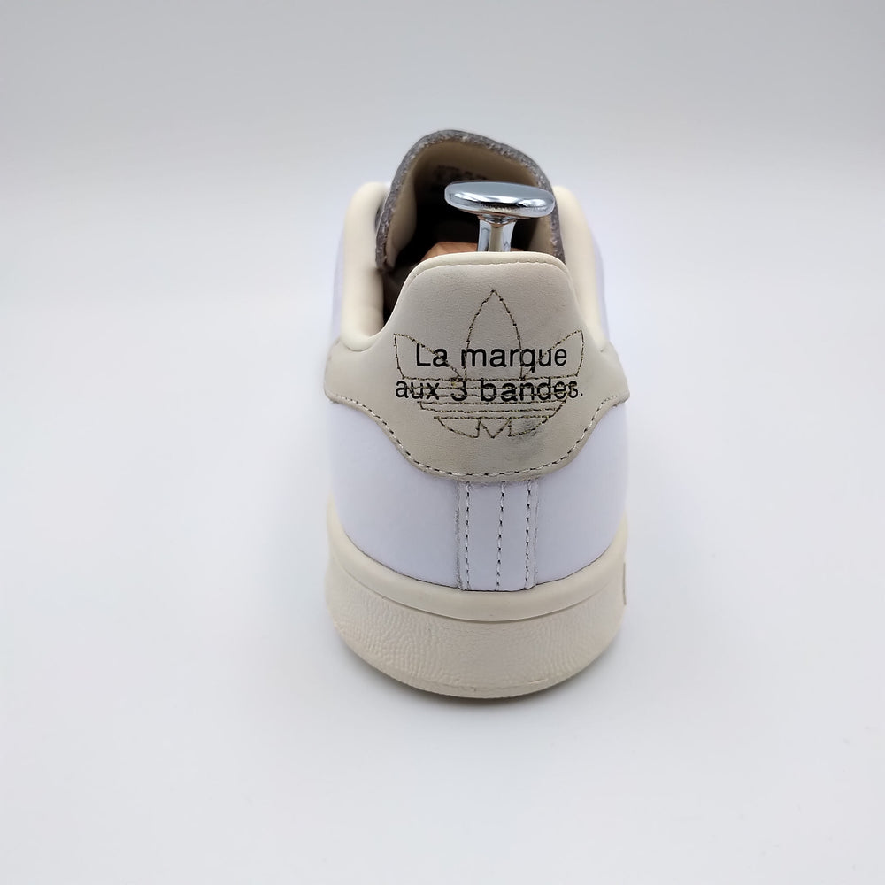 Adidas Stan Smith cuir blanc et semelle beige