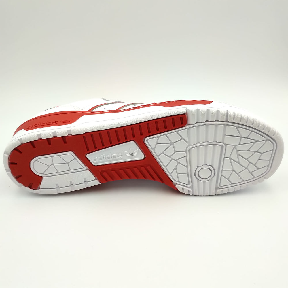 Adidas Rivalry Low blanche avec motifs rouges