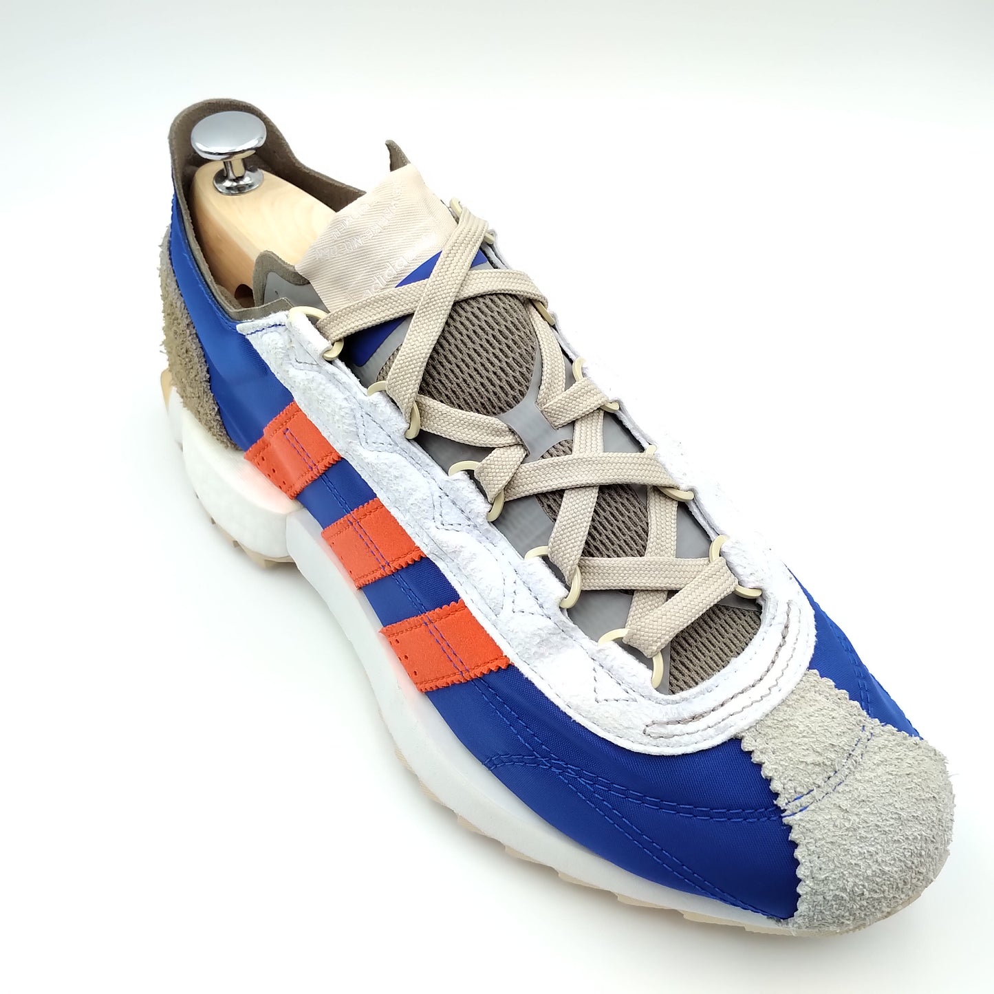 Adidas SL7600 bleu et grise avec bandes rouges