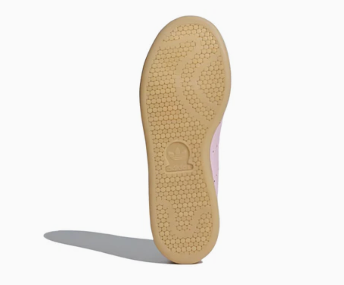 Adidas Stan Smith en cuir rose avec semelle beige