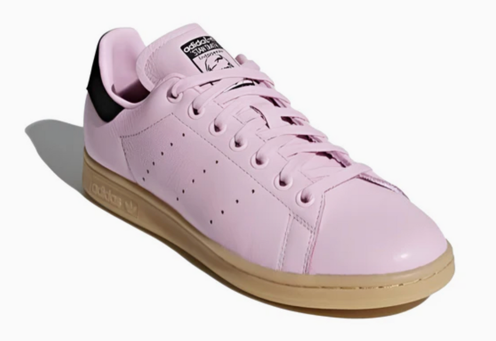 Adidas Stan Smith en cuir rose avec semelle beige