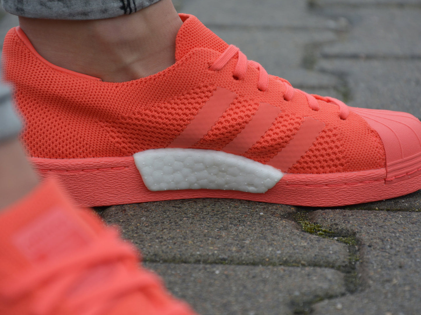 Adidas Superstar Primeknit Boost couleur saumon