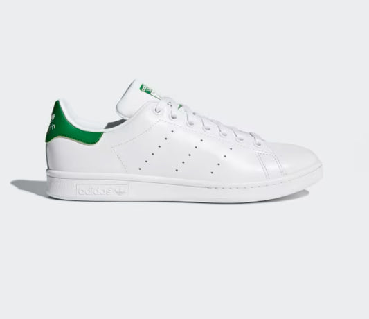 Adidas Stan Smith cuir blanc et talon vert