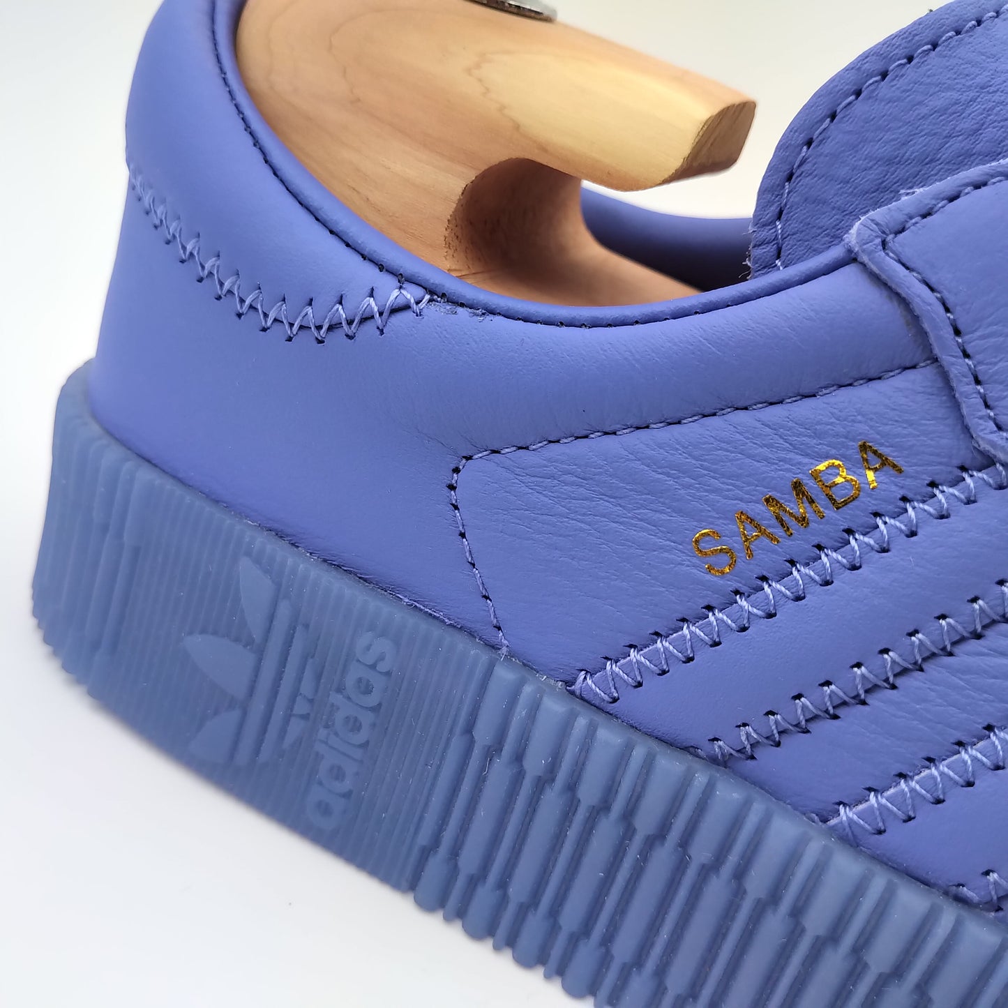 Adidas Sambarose cuir bleu complet