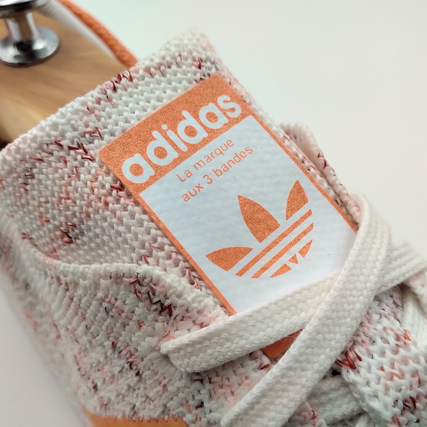 Adidas Superstar PrimeKnit blanche et orange