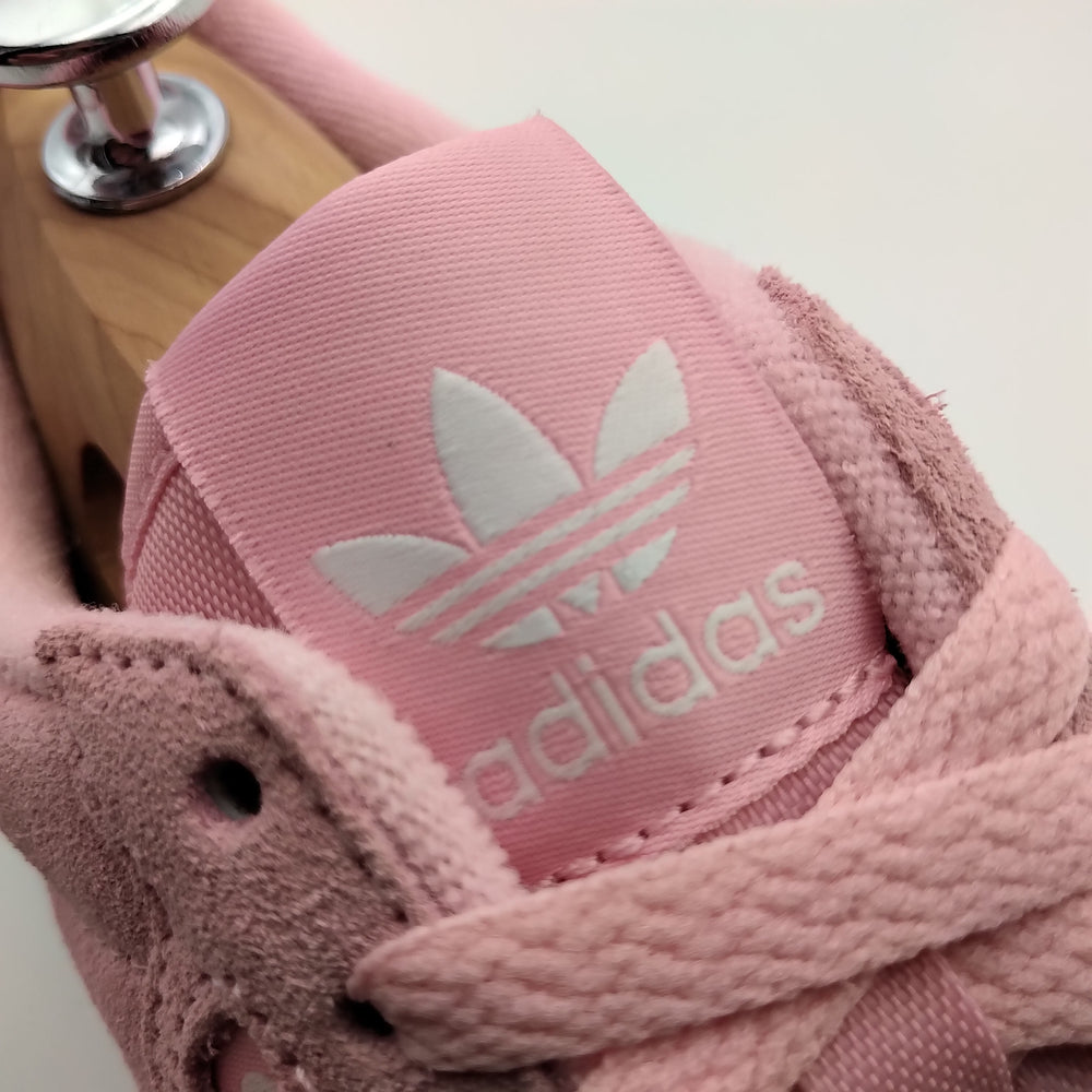 Adidas Continental 80 cuir nappa rose et bande blanche