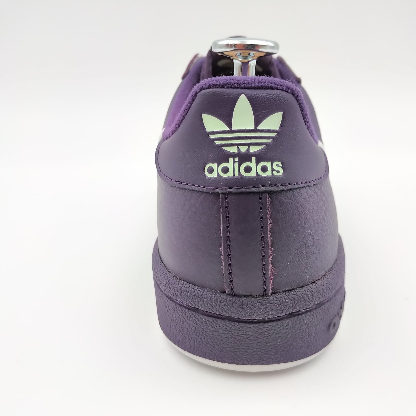 Adidas Continental 80 cuir violet et bandes blanches