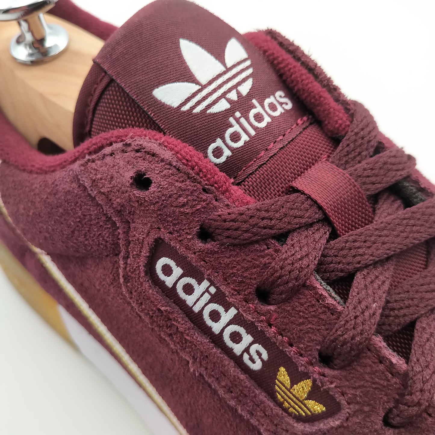 Adidas Continental 80 daim bordeaux