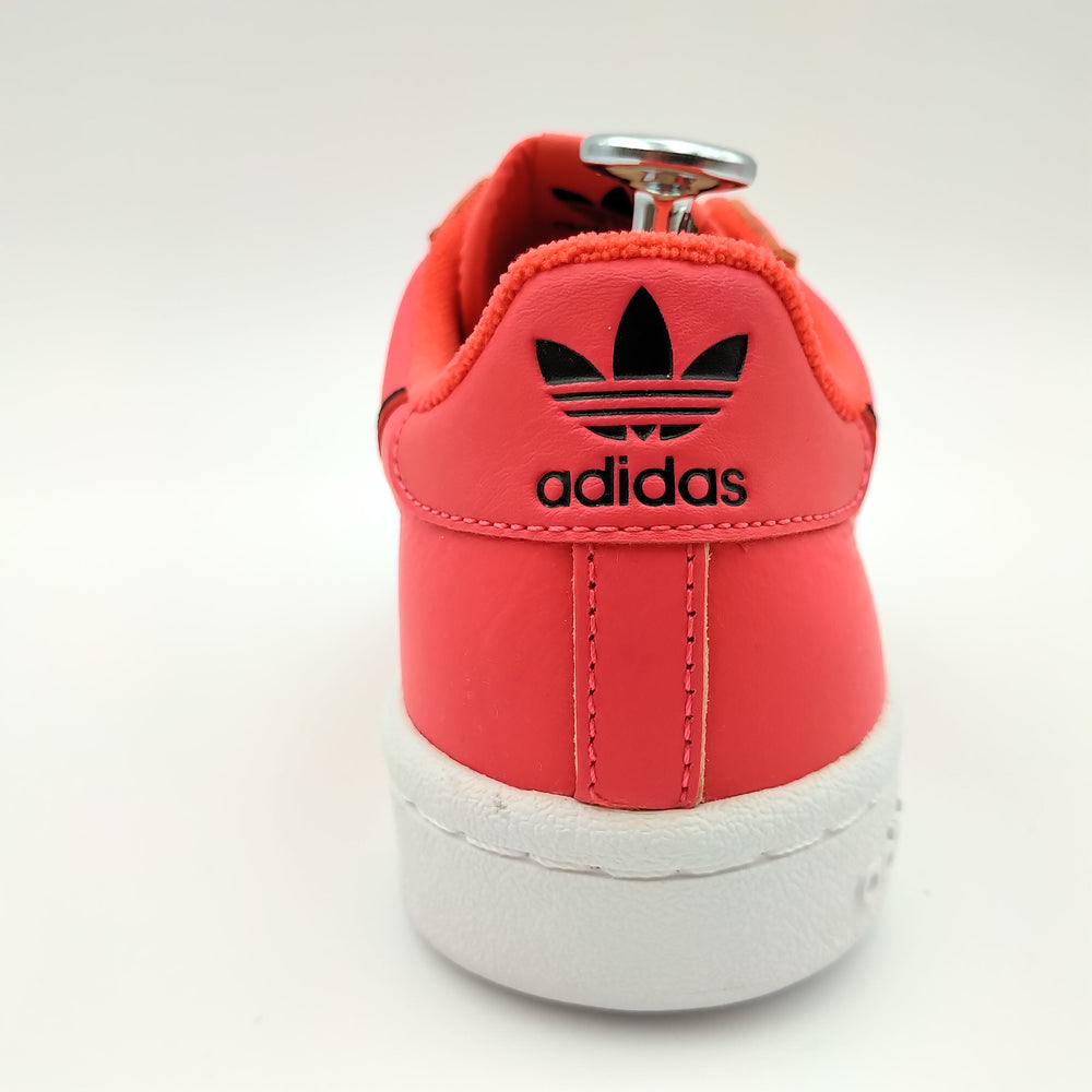 Adidas Continental 80 fuchsia avec bandes noir et rouge