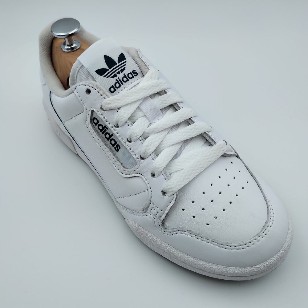 Adidas Continental 80 avec bandes et logo bleu