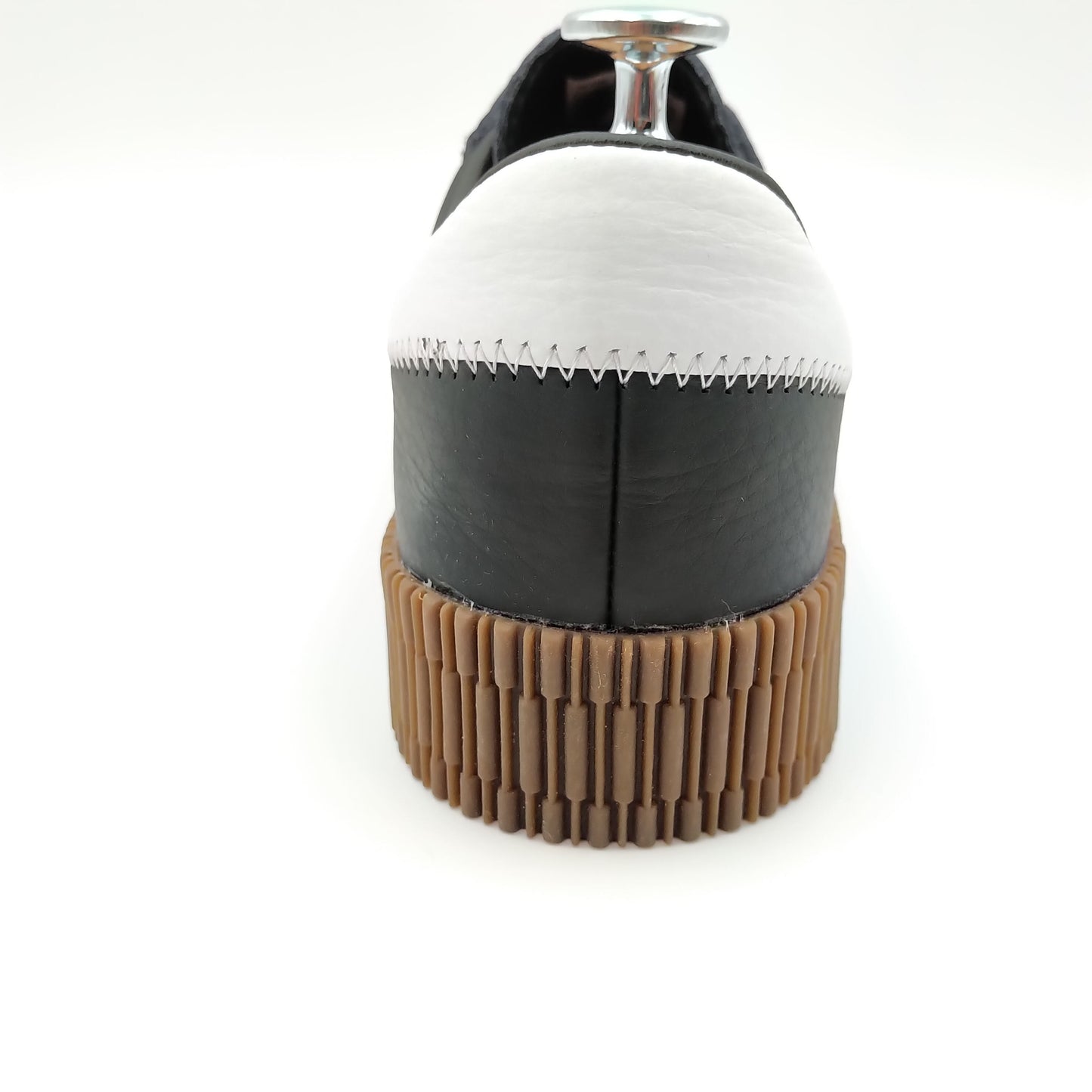 Adidas Sambarose cuir noir et bandes blanches