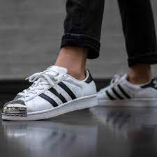 Adidas Superstar Metal Toe cuir blanc et coquille argentée