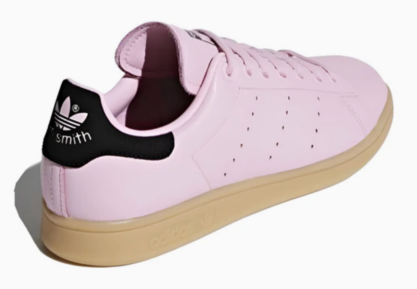 Adidas Stan Smith en cuir rose avec semelle beige